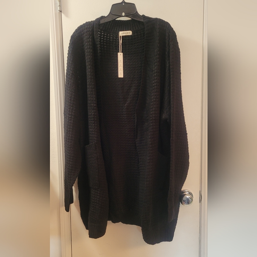 Larace Black Sweater Cardigan